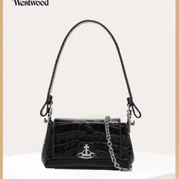 vivianeism westwoodism bag Single Shoulder Underarm Bag Empress Dowager Crocodile Crocodile Small Popular Women's Hazel Saturn Crossbody Bag