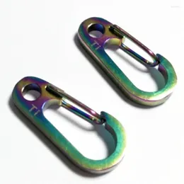 مفاتيح معدات التخييم التكتيكية التيتانيوم سبيكة مفتاح التسلق carabiner في الهواء الطلق الربيع المشبك الخطافات T4 Keyring J077