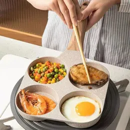 Panelas de pedra frito ovo pan adequado para fogão a gás e fogão de indução frigideira antiaderente fritar café da manhã