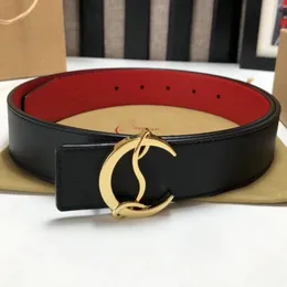 C L Red Bottom Belt 35 MM Genuine Leather Product Calf Leather Belt Designer Couple Style Suitable for Women Men T0P official replica Premium Gift with Box 014