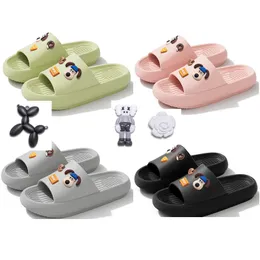 2024 tofflor DIY Fashion Shoes Chain Talltor Creative Cartoon Dog Slippers Women Lychee Slides Warm Home Slides Platform Bubble tofflor