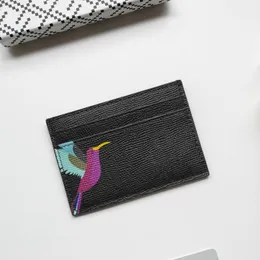 2024 New Wallet Luxury Card Bag 미니 디자이너 남성 카드 홀더 여성 Mulan Flower 지갑 입자 Cowhide 세련된 지갑 도매