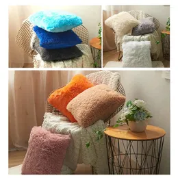 Kissen Koreanische Kunstpelz Fall Kristall Lange Plüsch Abdeckung Wohnzimmer Sofa Dekorative 43 43 cm Einfarbig Kreative Kissenbezug