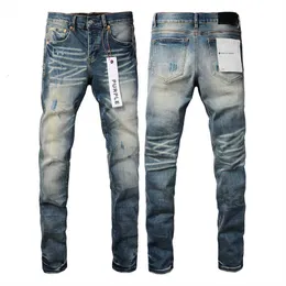 Фиолетовые брендовые джинсы 2024 Весенние дизайнерские мужские джинсовые брюки Модные брюки Прямой дизайн Ретро уличная одежда Повседневные спортивные штаны США High Street 39bt