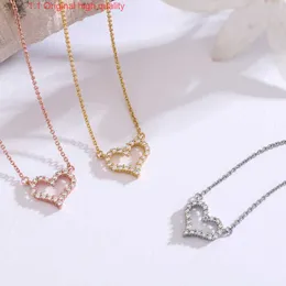 Tiffanyans S925 Joias de designer de alta qualidade Jia Di Jia Colar Boutique Colar Presente do Dia dos Namorados Amor Pingente Jóias em forma de coração Aaa