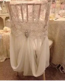 Link For Chair Cover Romantic Beautiful Cheap Chiffon Lace Real Picture Chair Sashes Colorful Wedding Supplies A013691007