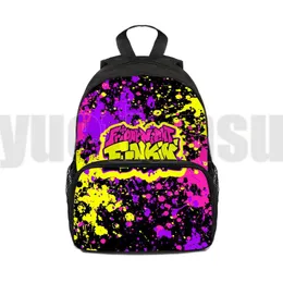 Çantalar 3D Karikatür Oyunu Anime Cuma Gecesi Funkin Backpack Anaokulu Okula Geri Bookbag Çocuklar 12/16 inç Fnf Mini Bag Çocuklar