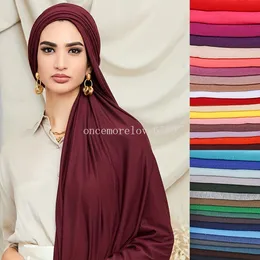 Elegante doce cor hijab elegante lenço de cabeça clássico turbante cachecóis grande à prova de vento cabeça envoltório bandanas para mulher