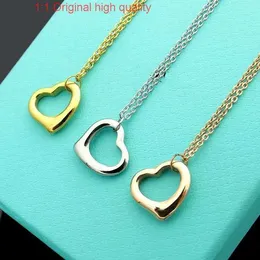 Tiffanyans S925 High Quality Designer Classic Necklace New Product Luxury Hollow Out Single Double Love Pendant Necklace 18k Gold High Designer Necklace Jewelry