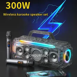 Głośniki 300 W Gracze Karaoke o wysokiej mocy przenośne bezprzewodowe błękitne głośniki zęba system audio w teatr domowym Wodoodporne wodoodporne skrzynka dźwiękowa