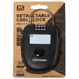 Xcman Secure Serrure à combinaison à 4 chiffres avec câble rétractable de 30 pouces pour ski, snowboard, poussette, vélo et valises