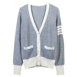 10093 2024 pista de verão marca mesmo estilo camisola manga longa com decote em v cardigan roupas moda branco preto alta qualidade das mulheres mingmei