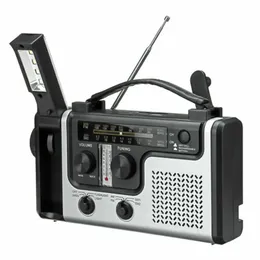 Radio Emergency Radio Am/fm/sw1/sw2 Solar Power Hand Crank Weather Radio Receiver 1200mah Power Bank with Flashlight Speaker Sos Alert