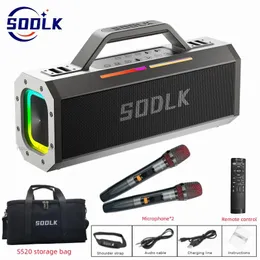 Speakers SODLK 150W Portable TWS Subwoofer Waterproof Sound Column Wireless NFC Bluetooth Speakers karaoke Outdoor Mobile Power Supply