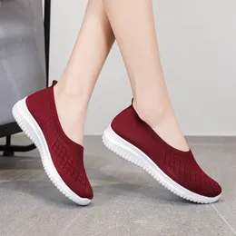 Scarpe classiche Donne Donne traspiranti per allenatori slip-on superficie superficie cento grigio rosso rosa nero ovane 36-42 GAI