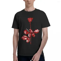 Homens camisetas Flor Depeche Cool Mode Imprimir Homens T-shirt Hip Hop Algodão Manga Curta Tops para Presentes Masculinos Tee