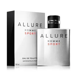 Colônia Marca Homem Perfume 100ml Allure Homme Sport Perfumes 3.4fl.oz Eau De Toilette Cheiro de Longa Duração EDT Homens Parfum Fragrância Colônia Spray