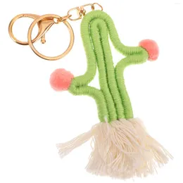 Keychains Cactus Keychain FOB för estetisk påse hänge vintage krokkedjor Alloy Tassel