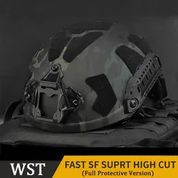 Capacetes novo capacete rápido airsoft militar versão de proteção completa capacete tático ao ar livre caça cs wargame ciclismo equipamentos