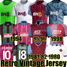 1980 81 82 88 93 95 96 Maglie da calcio retrò Rotterdam Peter 23/24 Watkins Bailey Diaby Douglas Luiz McGinn 2023 2024 Aston Villas Football Shirt Men Kids Kits Set