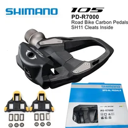 105 PD R7000PD5800 Pedais de bicicleta de estrada de carbono com travamento automático SPD com presilhas SMSH11 PDR7000R550R540 Ultegra R8000 240113