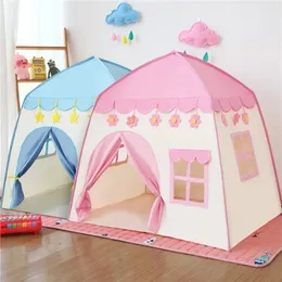 1.35m Taşınabilir Çocuk Çadır Oyuncakları Çocuklar İçin Çadır Çadırları Bebek Oynatma Evi Büyük Kızlar Pembe Prenses Kalesi Çocuk Odası Dekor 240113