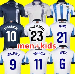 2023 2024 Real Sociedad Soccer Jersey Oyarzabal Sadiq Andre Silva Zubimendi Brais Mendez Merino Le Normand Carlos Fdez Gorosabel Away Men and Kids Football Shirt