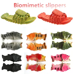 2024 Fashion Beach Sandals for Women Mens tofflor Flat Summer Shoes Ladies Soft Lobster Slides 15cm-28cm Famliy Slippers Womens Animal Sandals 24-47 EUR