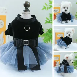 Vestuário para cães Prático Pet Dress com Anel de Tração Grande Bowknot Decoração Encantadora Luxo para Halloween Pequenas Festas