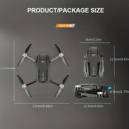 1pc KXMG AE10 RC Drone HD Dual Camera With Light Flow Dron GPS FPV WIFI Profesional Helicopter UAV