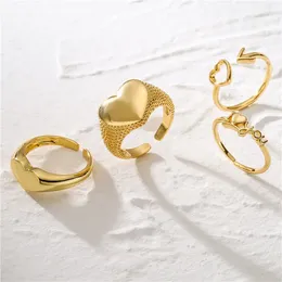 Cluster Rings HECHENG Heart Shape Open Ring Design Cute Fashion For Women Girl Child Gifts Adjustable