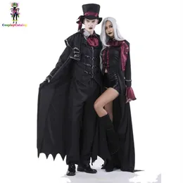 Halloween vampyrpar kostymer mäns blodiga stiliga kostym kvinnor steampunk vampiress uniforms blod gentitet kits314o