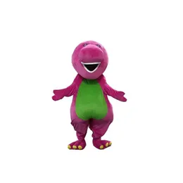 2019 de alta qualidade Profissão Barney Dinosaur Mascot Costumes Halloween Cartoon Adulto Tamanho Fantasia Dress238d