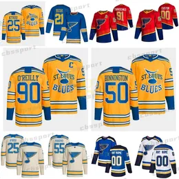 10 Brayden Schenn Justin Faulk Hockey Jerseys Custom St. Louis''blues Robert Thomas Kasperi Kapanen Colton Parayko Jakub Vrana Torey Krug 50 Binnington 25 Kyrou