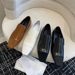 Toteme mocassins feminino couro envernizado strass dedo quadrado salto plano sapatos casuais sapatos de couro sapatos de grife de luxo sapatos de escritório calçados de fábrica
