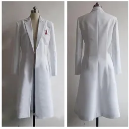 Steins Gate Okabe Rintarou Cosplay Kostümleri Uzun Ceket Beyaz Ceket Kostümleri2850