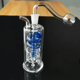 وأواني زجاجية محمولة تدخين زجاجة زجاجة ملونة الزجاج الزجاجية مع أوعية زيت 10 ملم percolater bubbler مياه أنابيب التبغ وعاء zz