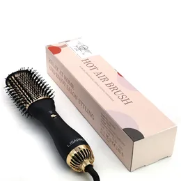 LISAPRO One-Step Air Brush Volumizer PLUS 2.0 Secador de cabelo e modelador de cabelo Preto Dourado Escova modeladora de cabelo 240115