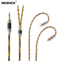 الملحقات NICEHCK C81 8 Silver Core مطلي ونحاس مختلط كابل سماعة الأذن 3.5/2.5/4.4 مم MMCX/NX7 PRO/QDC/0.78 مم 2PIN لـ DB3 ST10S VX