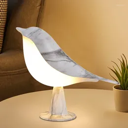 Table Lamps Creative Magpie Aroma Lamp Car Decorative Bedroom Bedside Bird Night Light Three-color Touch Charging Atmosphere