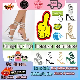 Designer Casual Platform Luxury Heels Crystal-embellished for women Thin Heel Surface Rivet height Anti slip wear resistant Decorate leg shape