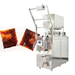 Confezionatrice orizzontale per salsa liquida multifunzione completamente automatica Pasta di pomodoro Condimento per insalata Maionese con beccuccio