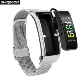 Orologi Smart Talk Band Activity Fitness Tracker Bluetooth Smart Bracciale Braccialetti sportivi Chiama Auricolare Band Monitor della pressione sanguigna