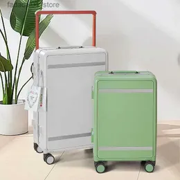 Valigie Nuovo bagaglio da viaggio per il tempo libero trolley largo con barra di tiro valigiax moda semplice bagaglio all'ingrosso grande scatola d'imbarco 20/24 Q240115