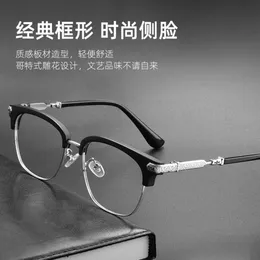 2024 Designer di lusso Ch Occhiali da sole per le donne Chromes Montature per occhiali Uomo Grande moda Sopracciglio spesso abbinato Miopia Cuore Montatura per occhiali Occhiali R5u5