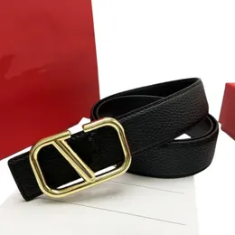 Ceintures de créateurs pour hommes designers ceinture en cuir véritable boucle lisse luxe V Litchi lignes marque ceintures pour hommes de haute qualité avec boîte