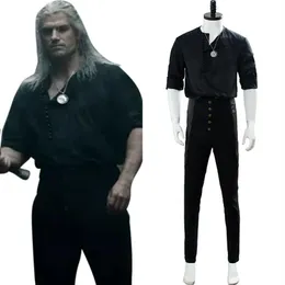 Geralt de Rivia Cosplay Colar Traje Casual Roupa Conjunto Completo 1743