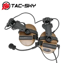 トーキーTAC SKY COMTAC TACTICAL HEADSET COMTAC IIヘルメットマウントノイズリダースピックアップシューティングヘッドセットPTTアダプターWalkietAlkieヘッドセット