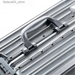 Koffer, klassisches Gepäck aus Aluminiumlegierung, Universalrad, Reisekoffer, Herren- und Damenkoffer, 20-Zoll-Boarding-Tasche Q240115