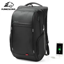 Bags Kingsons Männer Frauen Rucksack wasserdichte Schule Rucksack für Jungen Mädchen 15,17 männlicher Mochila -Laptop -Rucksack 15,6,17,3 Zoll 2023